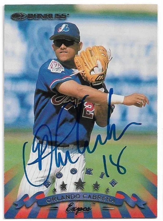 Orlando Cabrera Signed 1998 Donruss Baseball Card - Montreal Expos