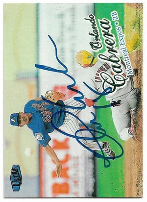 Orlando Cabrera Signed 1998 Ultra Baseball Card - Montreal Expos