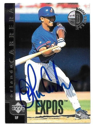 Orlando Cabrera Signed 1998 Upper Deck Baseball Card - Montreal Expos