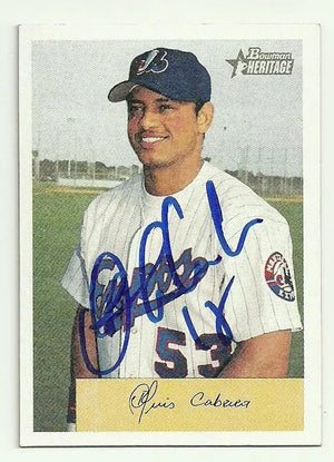 Orlando Cabrera Signed 2002 Bowman Heritage Baseball Card - Montreal Expos