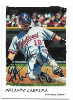 Orlando Cabrera Signed 2002 Topps Gallery Baseball Card - Montreal Expos