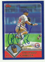 Orlando Cabrera Signed 2003 Topps Baseball Card - Montreal Expos - PastPros
