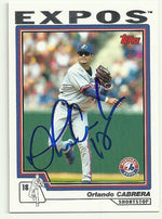 Orlando Cabrera Signed 2004 Topps Baseball Card - Montreal Expos - PastPros