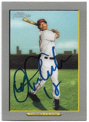 Orlando Cabrera Signed 2005 Topps Turkey Red Baseball Card - Anaheim Angels
