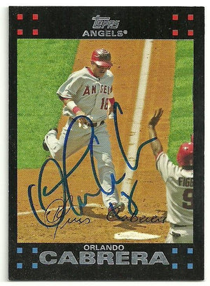 Orlando Cabrera Signed 2007 Topps Baseball Card - Anaheim Angels - PastPros