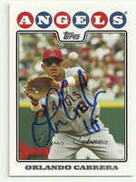 Orlando Cabrera Signed 2008 Topps Baseball Card - Anaheim Angels - PastPros