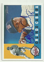 Orlando Cabrera Signed 2009 Topps Heritage Baseball Card - Montreal Expos - PastPros