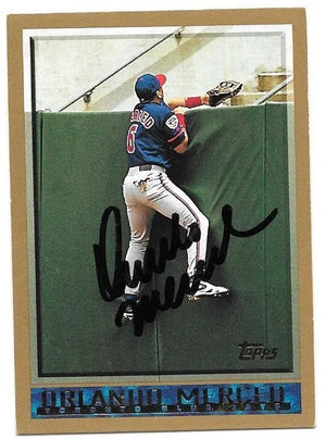 Orlando Merced Signed 1998 Topps Baseball Card - Toronto Blue Jays