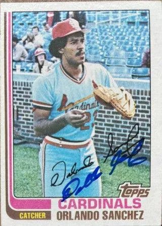 Orlando Sanchez Signed 1982 Topps Baseball Card - St Louis Cardinals