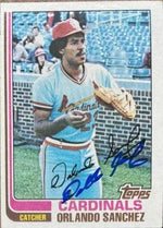 Orlando Sanchez Signed 1982 Topps Baseball Card - St Louis Cardinals
