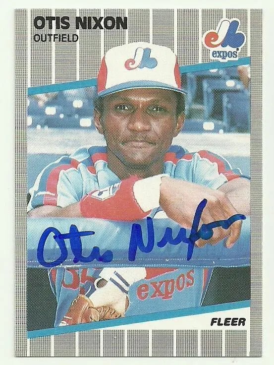 Otis Nixon Signed 1989 Fleer Baseball Card - Montreal Expos