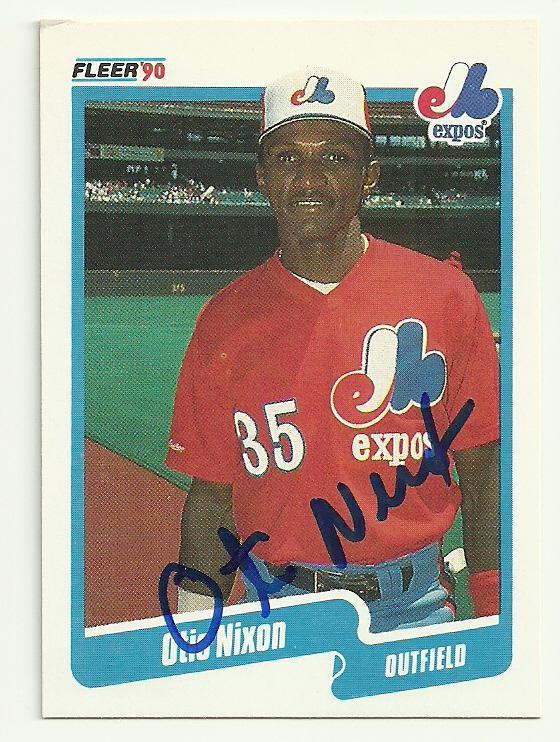 Otis Nixon Signed 1990 Fleer Baseball Card - Montreal Expos - PastPros
