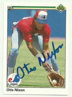 Otis Nixon Signed 1990 Upper Deck Baseball Card - Montreal Expos