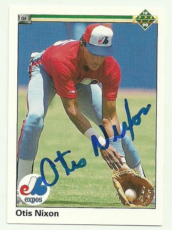 Otis Nixon Signed 1990 Upper Deck Baseball Card - Montreal Expos