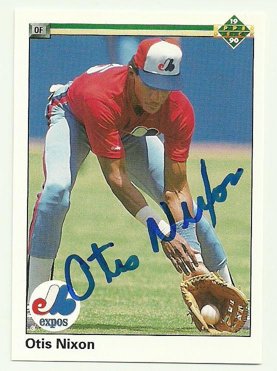 Otis Nixon Signed 1990 Upper Deck Baseball Card - Montreal Expos - PastPros