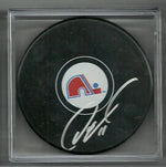 Owen Nolan Signed Hockey Puck - Quebec Nordiques