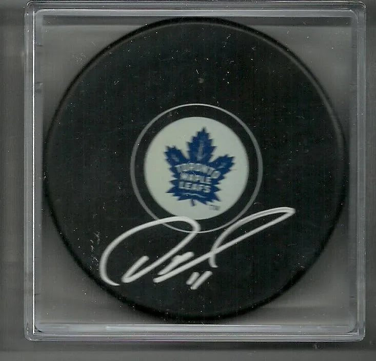 Owen Nolan Signed Hockey Puck - Toronto Maple Leafs
