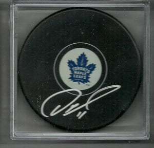 Owen Nolan Signed Hockey Puck - Toronto Maple Leafs - PastPros