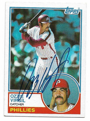 Ozzie Virgil Signed 1983 Topps Baseball Card - Philadelphia Phillies - PastPros