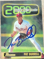 Pat Burrell Signed 1999 Bowman Bowman ROY Favorites Baseball Card - Philadelphia Phillies