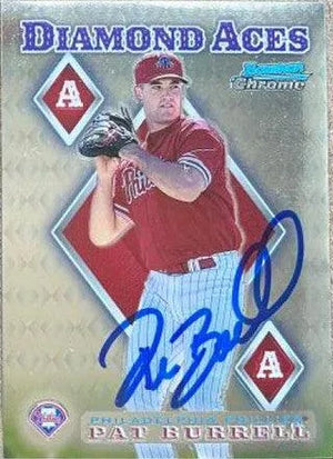 Pat Burrell Signed 1999 Bowman Chrome Diamond Aces Baseball Card - Philadelphia Phillies - PastPros