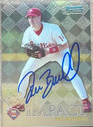 Pat Burrell Signed 1999 Bowman Chrome Impact Baseball Card - Philadelphia Phillies - PastPros