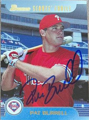 Pat Burrell Signed 1999 Bowman Scouts' Choice Baseball Card - Philadelphia Phillies - PastPros