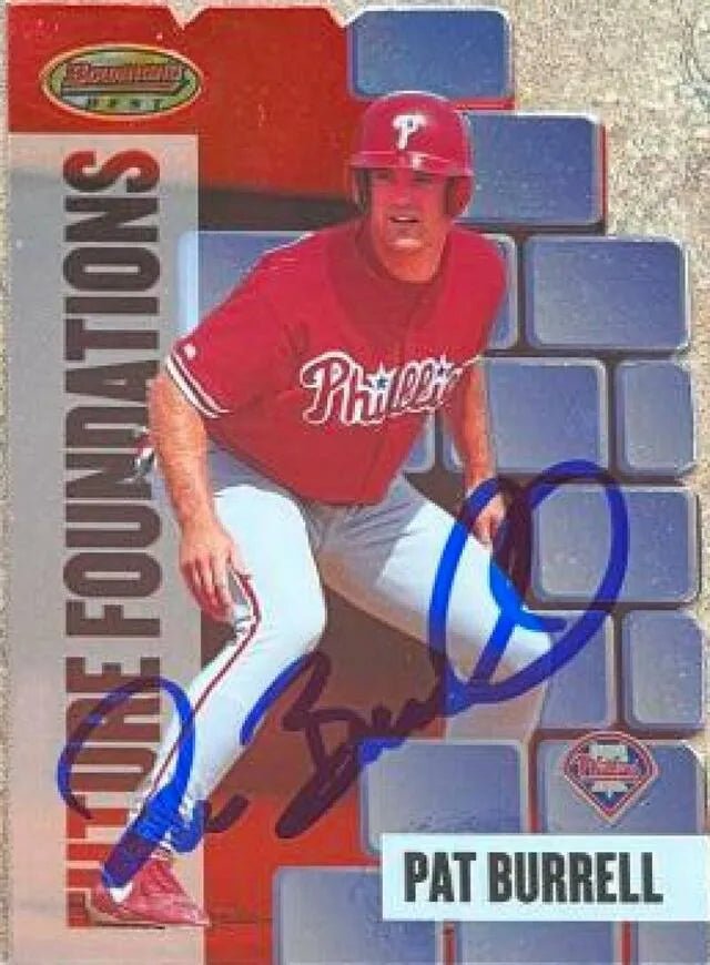 Pat Burrell Signed 1999 Bowman's Best Future Foundations Mach 1 Baseball Card - Philadelphia Phillies