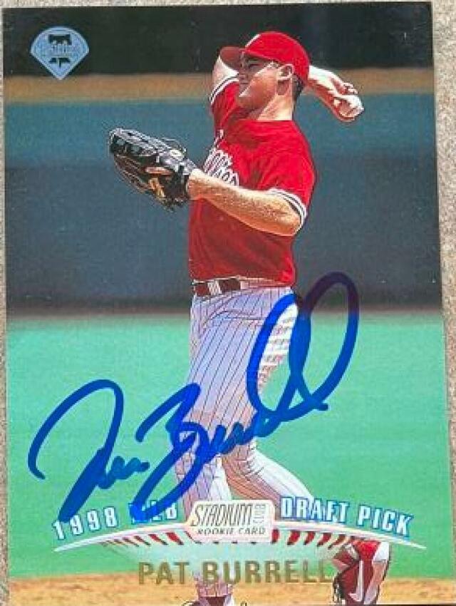 Pat Burrell Signed 1999 Stadium Club Baseball Card - Philadelphia Phillies - PastPros