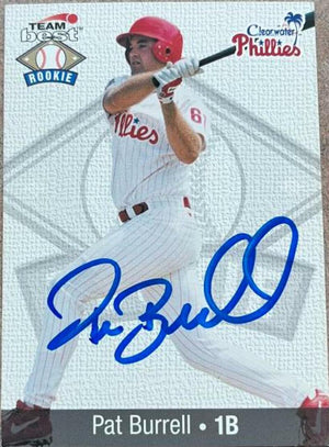 Pat Burrell Signed 1999 Team Best Baseball Card - Clearwater Phillies - PastPros
