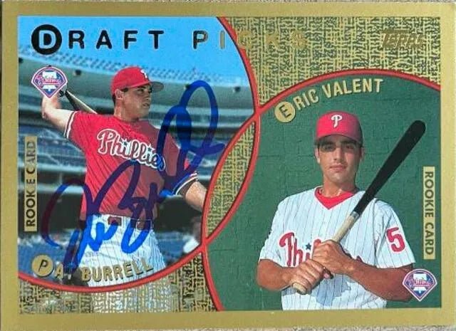 Pat Burrell Signed 1999 Topps Draft Picks Baseball Card - Philadelphia Phillies