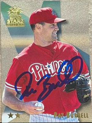 Pat Burrell Signed 1999 Topps Stars - Two Stars Baseball Card - Philadelphia Phillies