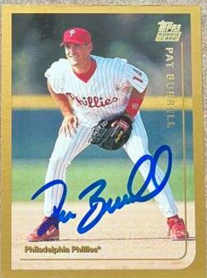 Pat Burrell Signed 1999 Topps Traded & Rookies Baseball Card - Philadelphia Phillies - PastPros