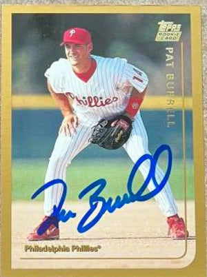 Pat Burrell Signed 1999 Topps Traded & Rookies Baseball Card - Philadelphia Phillies - PastPros