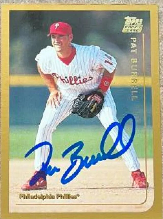 Pat Burrell Signed 1999 Topps Traded & Rookies Baseball Card - Philadelphia Phillies