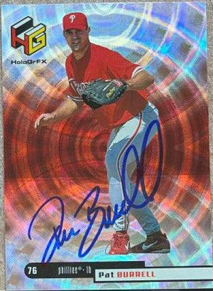 Pat Burrell Signed 1999 Upper Deck HologrFX Baseball Card - Philadelphia Phillies - PastPros