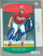 Pat Burrell Signed 2000 Bowman Baseball Card - Philadelphia Phillies