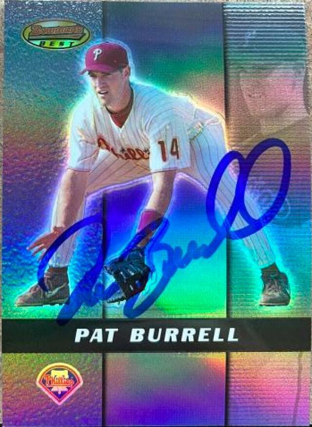 Pat Burrell Signed 2000 Bowman's Best Previews Baseball Card - Philadelphia Phillies - PastPros