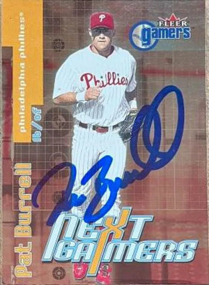 Pat Burrell Signed 2000 Fleer Gamers Baseball Card - Philadelphia Phillies