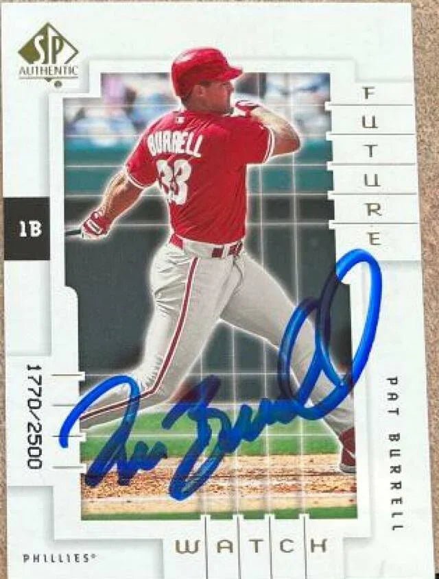 Pat Burrell Signed 2000 SP Authentic Baseball Card - Philadelphia Phillies