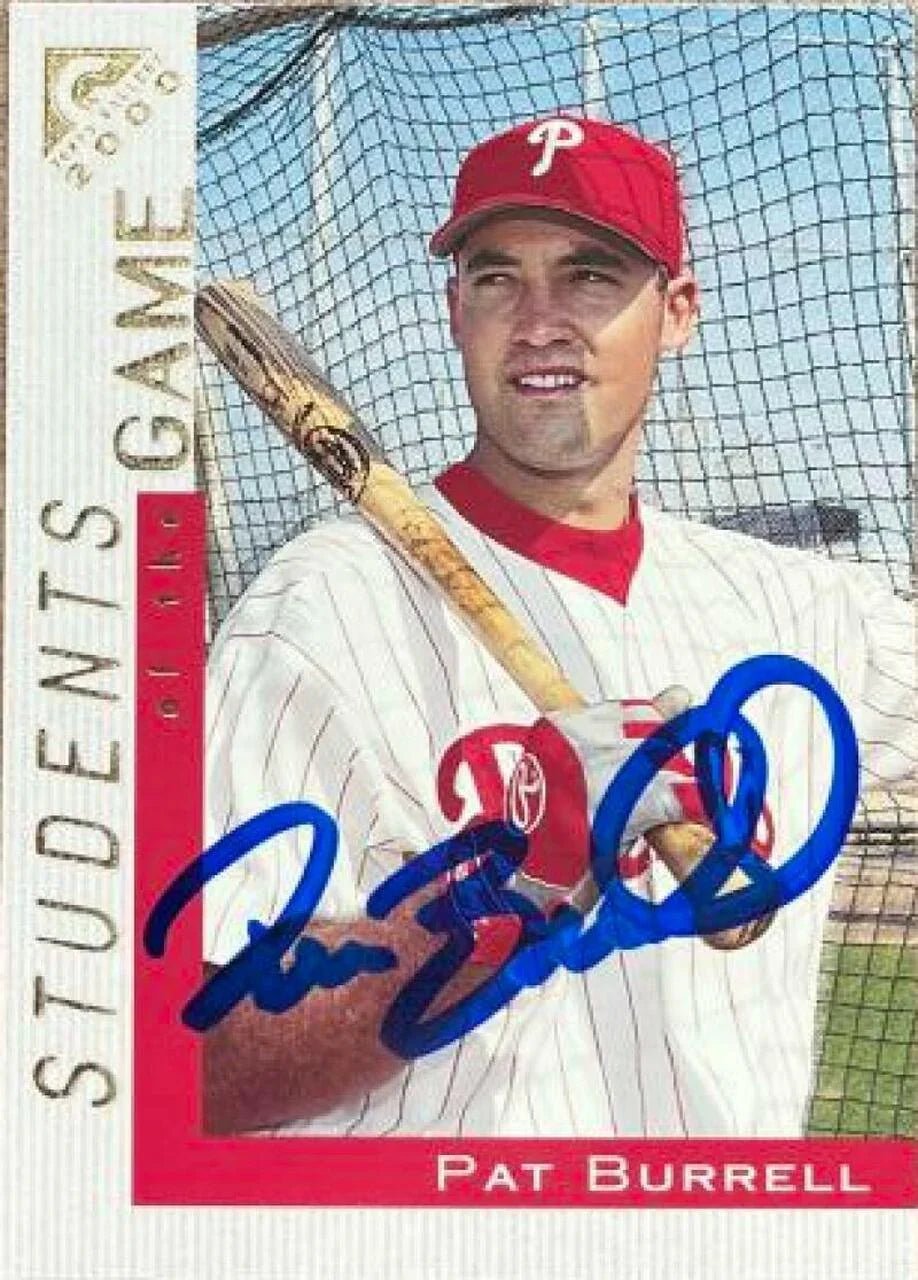 Pat Burrell Signed 2000 Topps Gallery Baseball Card - Philadelphia Phillies