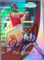 Pat Burrell Signed 2000 Topps Gold Label Baseball Card - Philadelphia Phillies