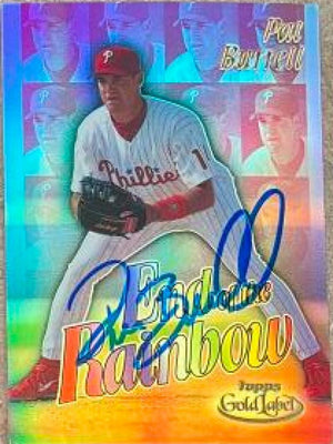 Pat Burrell Signed 2000 Topps Gold Label End of the Rainbow Baseball Card - Philadelphia Phillies - PastPros