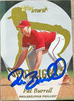 Pat Burrell Signed 2000 Topps Stars Baseball Card - Philadelphia Phillies