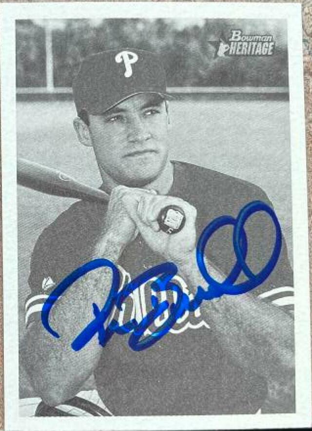 Pat Burrell Signed 2001 Bowman Heritage Baseball Card - Philadelphia Phillies - PastPros