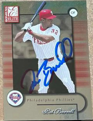 Pat Burrell Signed 2001 Donruss Elite Baseball Card - Philadelphia Phillies