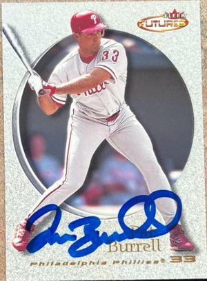 Pat Burrell Signed 2001 Fleer Futures Baseball Card - Philadelphia Phillies - PastPros