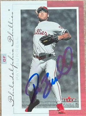 Pat Burrell Signed 2001 Fleer Genuine Baseball Card - Philadelphia Phillies
