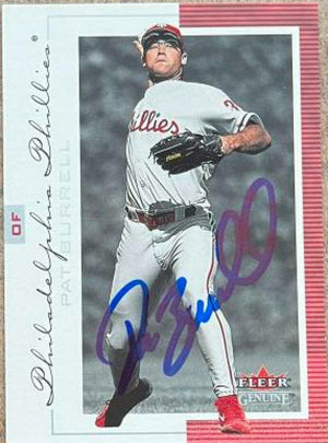 Pat Burrell Signed 2001 Fleer Genuine Baseball Card - Philadelphia Phillies - PastPros