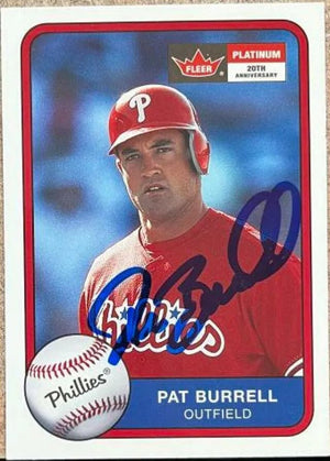 Pat Burrell Signed 2001 Fleer Platinum Baseball Card - Philadelphia Phillies